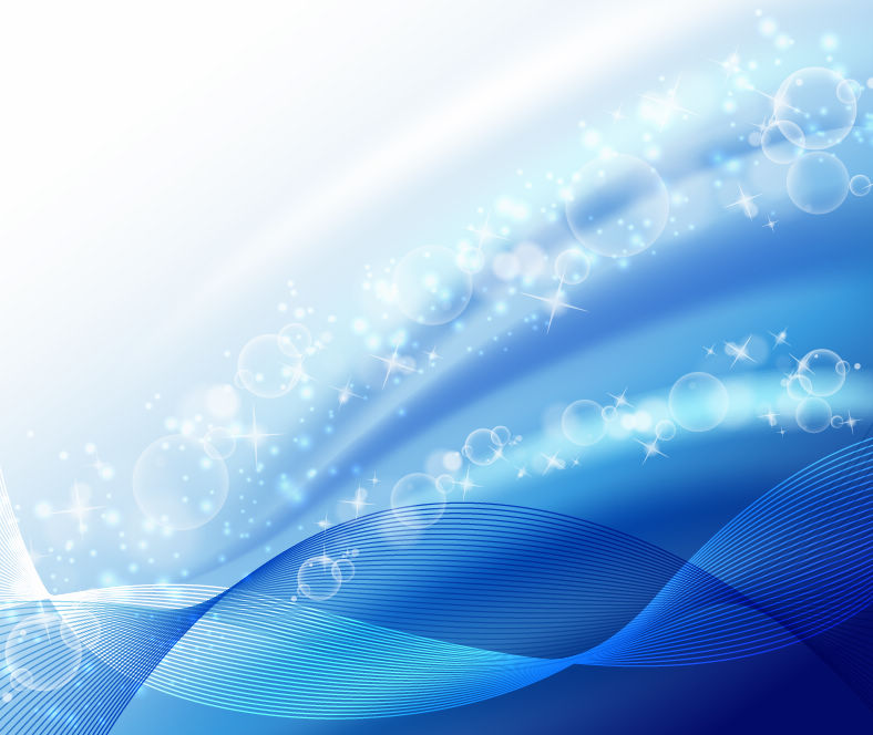 free vector Abstract Bubble Wave Blue Background